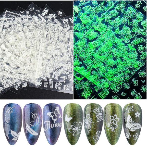 3d luminous nail stickers flame butterfly star moon summer design glow in the dark sliders manicure decorations & decals, Black
3d luminous nail stickers flame butterfly star moon summer design glow in the dark sliders manicure decorations & decals, Black