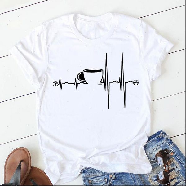 womens heartbeat ecg t shirt coffee cup printing short sleeved female harajuku tumblr graphic femme clothes, White
womens heartbeat ecg t shirt coffee cup printing short sleeved female harajuku tumblr graphic femme clothes, White