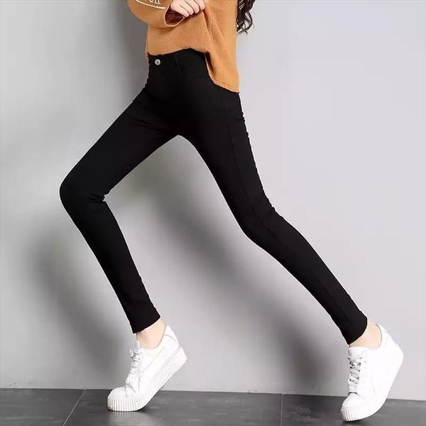high elastic leggings jeans stretch womens pant denim skinny pencil trousers with pocket, Black;white
high elastic leggings jeans stretch womens pant denim skinny pencil trousers with pocket, Black;white