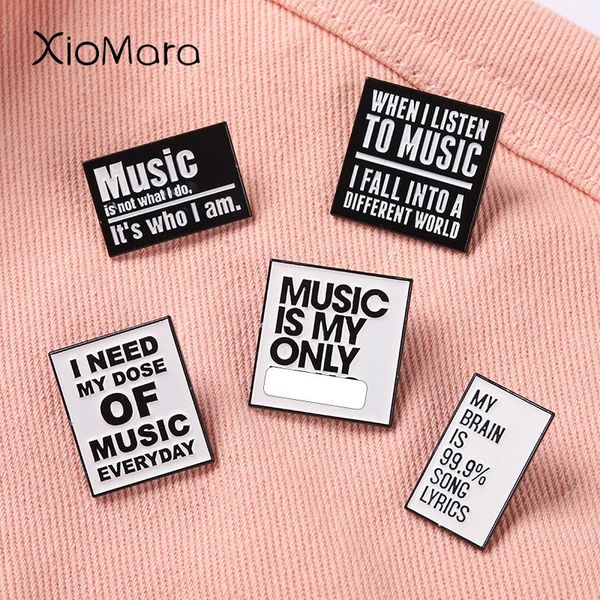 pins, brooches music quotes enamel pin black white letter saying metal collar backpack decoration gift for fans, Gray
pins, brooches music quotes enamel pin black white letter saying metal collar backpack decoration gift for fans, Gray