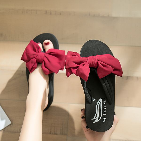 2021 summer slippers casual bowknot wedges creeper clip toe muffins slides shoes woman platform high heel beach flip flops anti-skid slipper, Black
2021 summer slippers casual bowknot wedges creeper clip toe muffins slides shoes woman platform high heel beach flip flops anti-skid slipper, Black