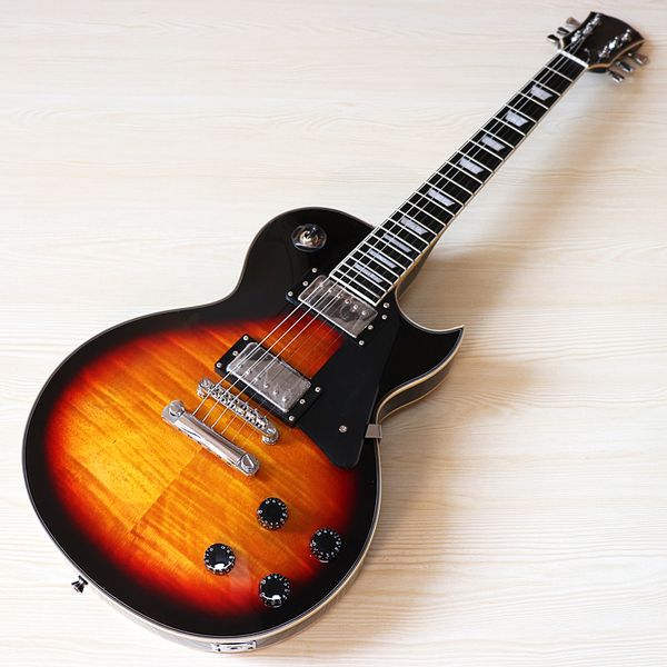 sunburst color flame maple skin electric guitar 6 strings solid okoume wood body high gloss
sunburst color flame maple skin electric guitar 6 strings solid okoume wood body high gloss