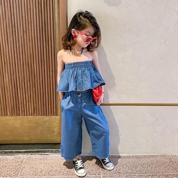 clothing sets toddler girls 2021 summer arrival short elastic wide leg pant casual thin jeans suit two piece outfits, White
clothing sets toddler girls 2021 summer arrival short elastic wide leg pant casual thin jeans suit two piece outfits, White
