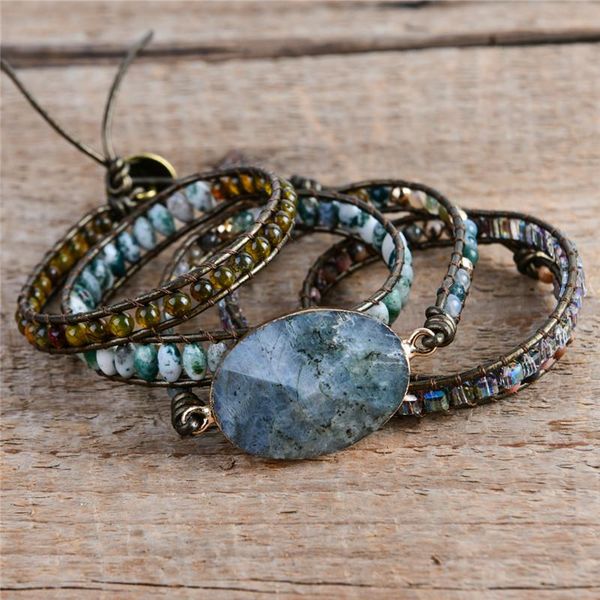 tennis labradorite 5 strands leather wrap bracelet vintage natural stone crystal weaving statement bohemian jewelry, Golden;silver
tennis labradorite 5 strands leather wrap bracelet vintage natural stone crystal weaving statement bohemian jewelry, Golden;silver