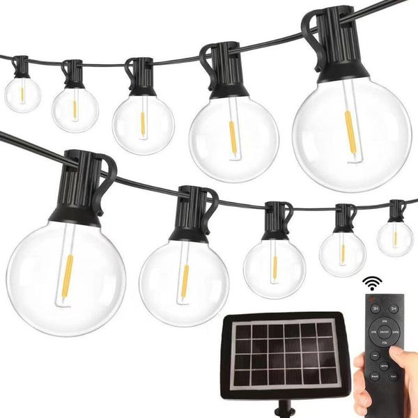 strings solar outdoor string light led garland g40 bulbs dimmable remote control christmas fairy lights for garden wedding decoration
strings solar outdoor string light led garland g40 bulbs dimmable remote control christmas fairy lights for garden wedding decoration