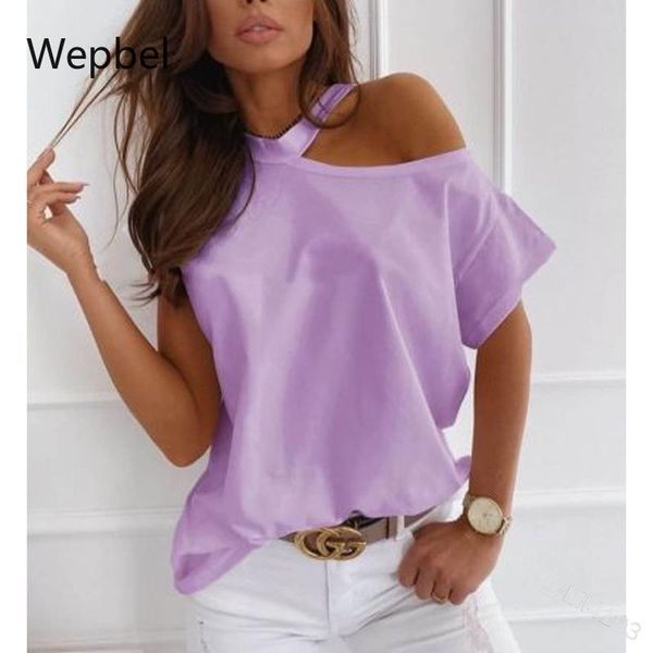 wepbel solid color tees tshirt off shoulder t-shirt summer fashion women short sleeve plus size shirts off-neck women's, White
wepbel solid color tees tshirt off shoulder t-shirt summer fashion women short sleeve plus size shirts off-neck women's, White