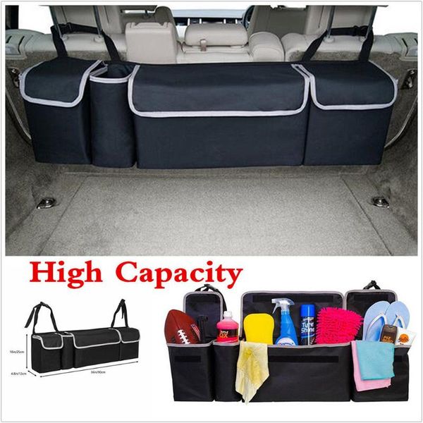 car organizer auto accessories large room capacity multi-pocket foldable bag or box rear seatback position
car organizer auto accessories large room capacity multi-pocket foldable bag or box rear seatback position