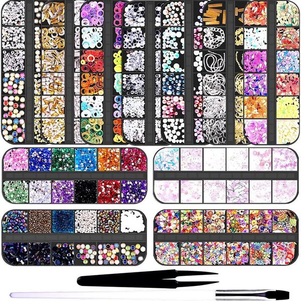 nail glitter set flat back gems rhinestones decors with pick up tweezers art diy 11 boxes sequins, Silver;gold
nail glitter set flat back gems rhinestones decors with pick up tweezers art diy 11 boxes sequins, Silver;gold