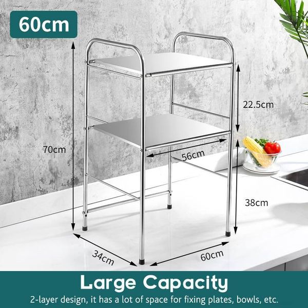 hooks & rails 2-tier 60cm microwave oven stand stainless steel kitchen baker rack storage shelf home organizer holder
hooks & rails 2-tier 60cm microwave oven stand stainless steel kitchen baker rack storage shelf home organizer holder