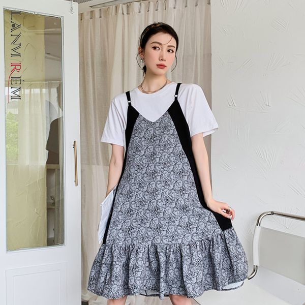 women dress print v-neck suspender raglan sleeve temperament loose fit fashion tide summer 2h869 210507, Black;gray
women dress print v-neck suspender raglan sleeve temperament loose fit fashion tide summer 2h869 210507, Black;gray