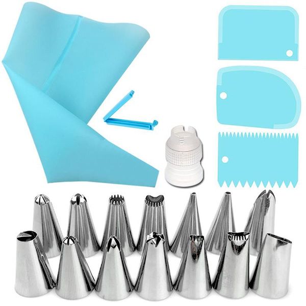 baking & pastry tools 20pcs cake decorating reusable silicone piping bag icing tip scraper diy tips tool
baking & pastry tools 20pcs cake decorating reusable silicone piping bag icing tip scraper diy tips tool