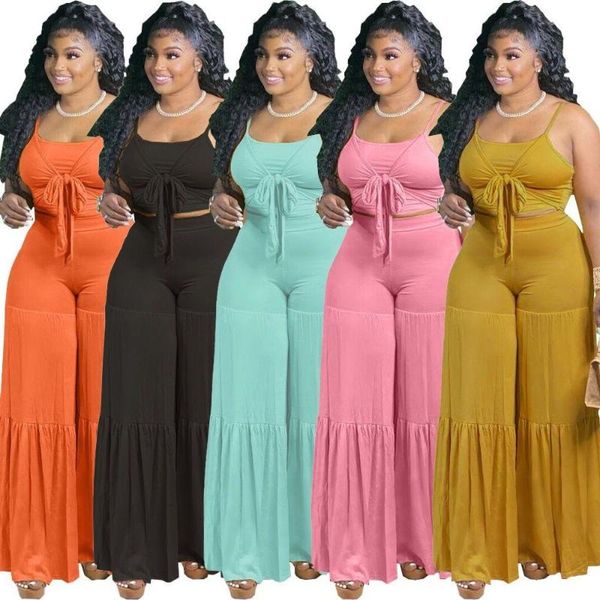 women's two piece pants shzq 2021 summer women pieces plus size sleeveless spaghetti strap vest high waist solid color loose beach styl, White
women's two piece pants shzq 2021 summer women pieces plus size sleeveless spaghetti strap vest high waist solid color loose beach styl, White