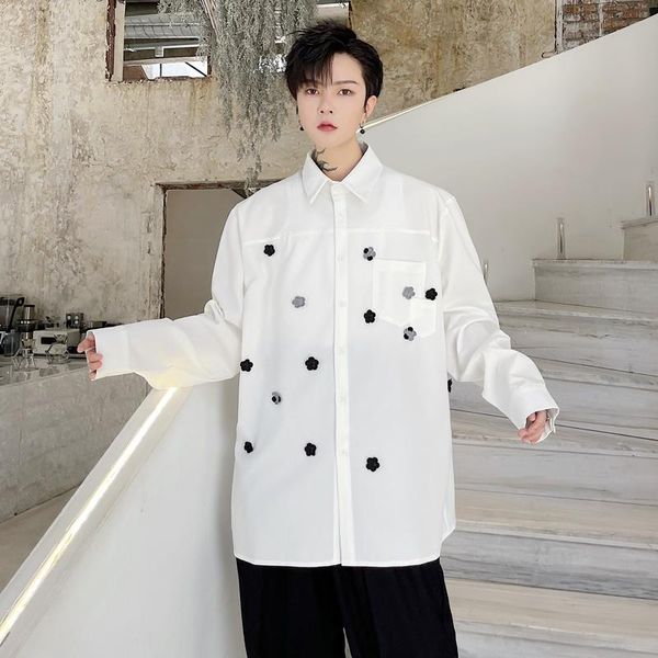 men's casual shirts man harajuku streetwear fashion party dress solid-color 3d handmade flowers men loose long sleeve shirt, White;black
men's casual shirts man harajuku streetwear fashion party dress solid-color 3d handmade flowers men loose long sleeve shirt, White;black