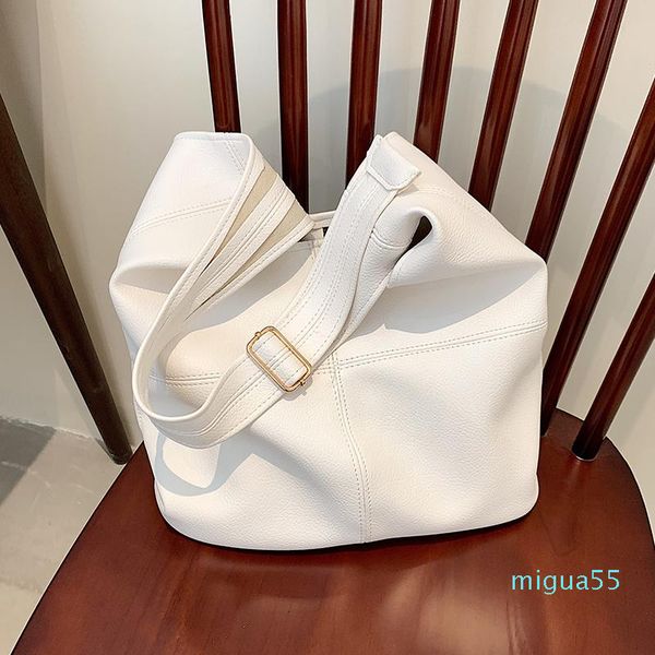 2021 soft pu leather women's designer handbag high capacity shoulder