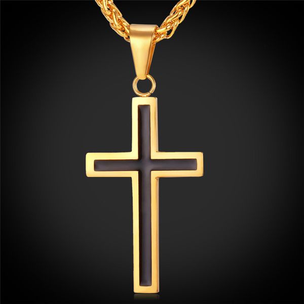 new fashion men boys simple cross necklace with chain 22" stainless/18k gold pendant, customizable jewelry, Silver
new fashion men boys simple cross necklace with chain 22" stainless/18k gold pendant, customizable jewelry, Silver
