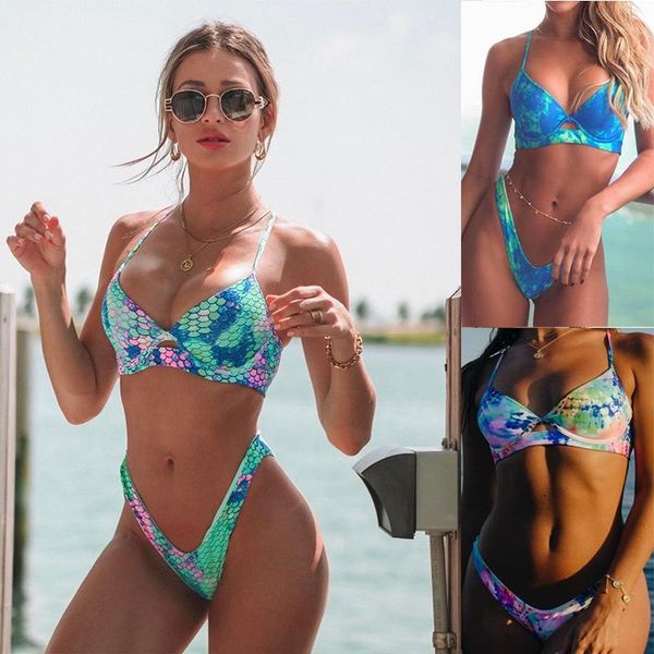 women's swimwear 2021 tie dye bikini high cut swimsuit female bikinis print push up set bathing suit women biquini beach, White;black
women's swimwear 2021 tie dye bikini high cut swimsuit female bikinis print push up set bathing suit women biquini beach, White;black