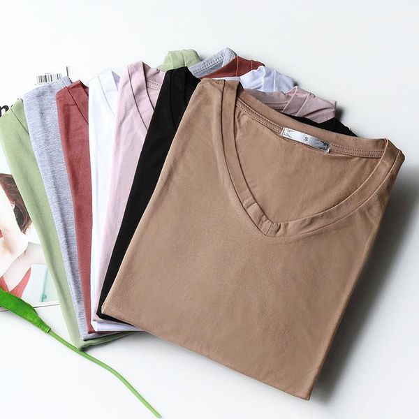 plain cotton elastic womens t shirts basic summer short sleeve tees plus size s 5xl, White
plain cotton elastic womens t shirts basic summer short sleeve tees plus size s 5xl, White