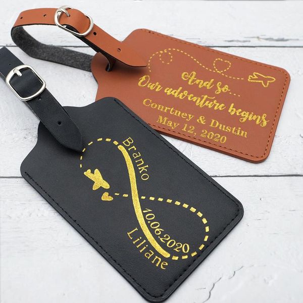personalized luggage tag leather gold foil wedding favors traveler's gift accessory couple party favor
personalized luggage tag leather gold foil wedding favors traveler's gift accessory couple party favor