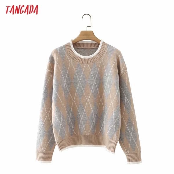 tangada women diamond pattern knitted sweater jumper v neck female elegant oversize pullovers chic 3f24 210824, White;black
tangada women diamond pattern knitted sweater jumper v neck female elegant oversize pullovers chic 3f24 210824, White;black