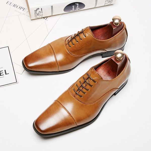 dress shoes luxury handmade mens oxford genuine leather lace-up men british style business formal men's casual man prom evening, Black
dress shoes luxury handmade mens oxford genuine leather lace-up men british style business formal men's casual man prom evening, Black