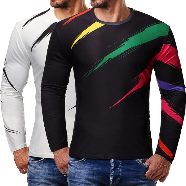 men's t-shirts european and american t-shirts fashionable colorful printing tight-fitting long-sleeved 3071 4k3h, White;black
men's t-shirts european and american t-shirts fashionable colorful printing tight-fitting long-sleeved 3071 4k3h, White;black