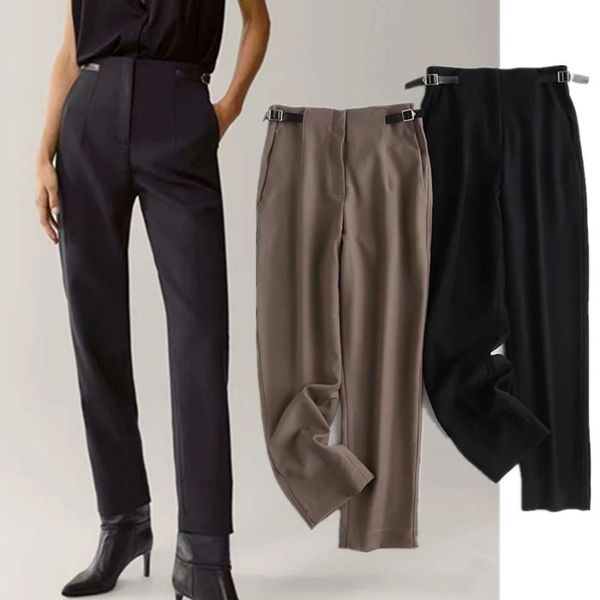 women's pants & capris elmsk women england style office lady fashion side of buckle straight pantalones mujer pantalon femme trousers, Black;white
women's pants & capris elmsk women england style office lady fashion side of buckle straight pantalones mujer pantalon femme trousers, Black;white