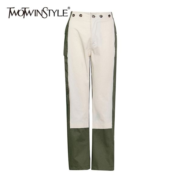 casual hit color pant for women high waist full length patchwork cargo pants female spring fashion 210521, Black;white
casual hit color pant for women high waist full length patchwork cargo pants female spring fashion 210521, Black;white