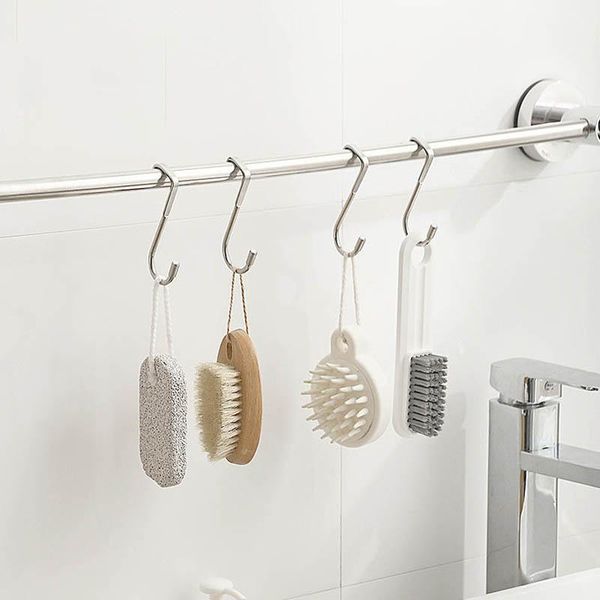 hooks & rails door back hook s-shape hat towel storage silver 304 stainless steel multi-function coat hanger kitchen bathroom accessories
hooks & rails door back hook s-shape hat towel storage silver 304 stainless steel multi-function coat hanger kitchen bathroom accessories