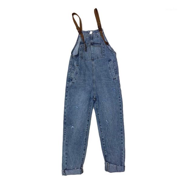 women's jumpsuits & rompers s-xl 2 colors 2021 autumn leather belt patchwork womens denim overalls vintage style wide leg jeans, Black;white
women's jumpsuits & rompers s-xl 2 colors 2021 autumn leather belt patchwork womens denim overalls vintage style wide leg jeans, Black;white