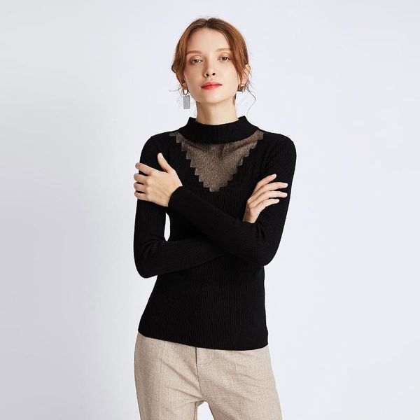 women's sweaters 2021 and o-neck knitted long sleeve sweater lace patch women pullovers tricot pull femme, White;black
women's sweaters 2021 and o-neck knitted long sleeve sweater lace patch women pullovers tricot pull femme, White;black
