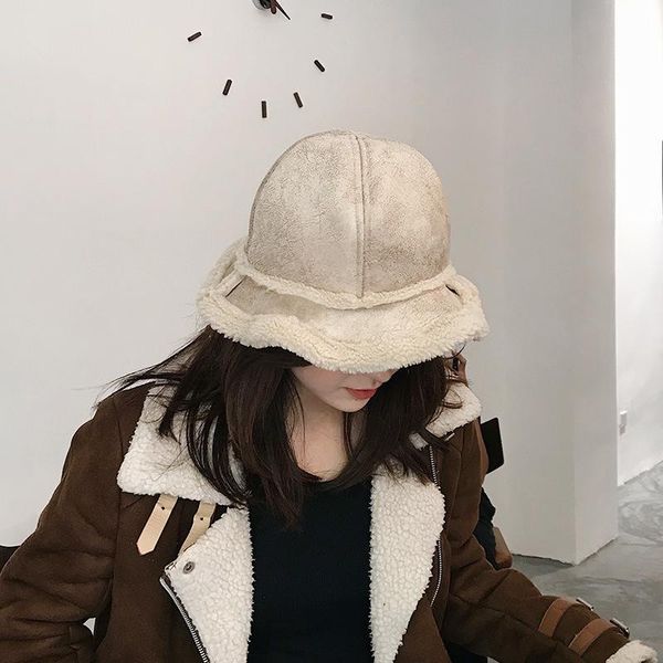wide brim hats women bucket hat fisherman winter lambskin leather double-sided cute kpop fashion men's caps sun, Blue;gray
wide brim hats women bucket hat fisherman winter lambskin leather double-sided cute kpop fashion men's caps sun, Blue;gray