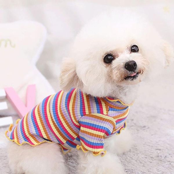 dog apparel puoupuou stripe dogs clothes 2021 cool for small medium summer pet t-shirt rainbow ropa para perros
dog apparel puoupuou stripe dogs clothes 2021 cool for small medium summer pet t-shirt rainbow ropa para perros