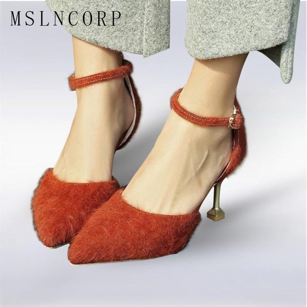 plus size 34-43 summer high heel women's sandals flock fashion ankle buckle strap pointed toe woman party pumps footwear dress shoes, Black
plus size 34-43 summer high heel women's sandals flock fashion ankle buckle strap pointed toe woman party pumps footwear dress shoes, Black