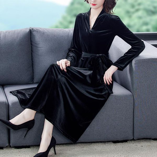 casual dresses chikichi 2021 winter black v collar velvet dress high-end elegant loose long sleeve -4xl, Black;gray
casual dresses chikichi 2021 winter black v collar velvet dress high-end elegant loose long sleeve -4xl, Black;gray