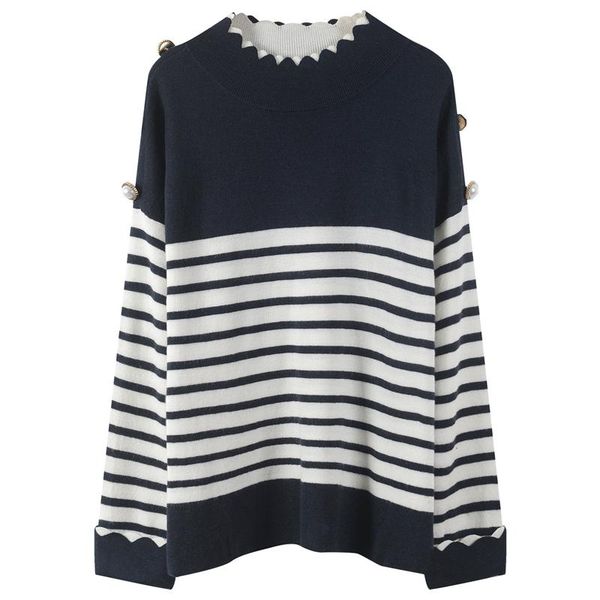 runway design striped patchwork knitted pullovers buttons sweater shirt long sleeve elegant oversized fashion jumper women's sweate, White;black
runway design striped patchwork knitted pullovers buttons sweater shirt long sleeve elegant oversized fashion jumper women's sweate, White;black