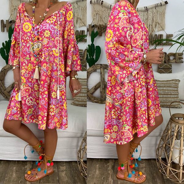 casual dresses summer women boho floral long sleeve holiday beach shirt ladies print mini plus size s-5xl sm1r, Black;gray
casual dresses summer women boho floral long sleeve holiday beach shirt ladies print mini plus size s-5xl sm1r, Black;gray