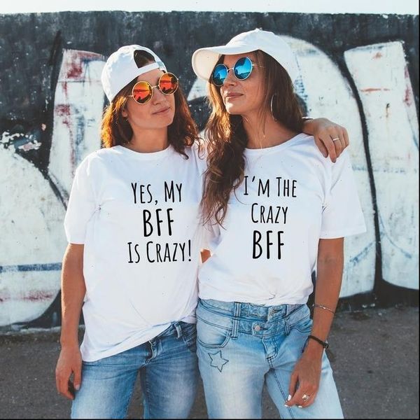 my women crazy bff letter print t shirt short sleeve o neck loose summer tee camisetas mujer, White
my women crazy bff letter print t shirt short sleeve o neck loose summer tee camisetas mujer, White