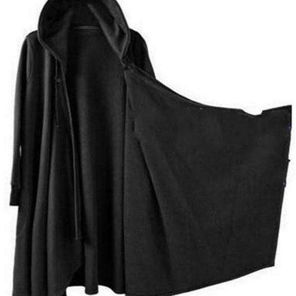 men's loose cape hooded long sleeve oversize coat robe cosplay size ace-0027 211014, Black
men's loose cape hooded long sleeve oversize coat robe cosplay size ace-0027 211014, Black