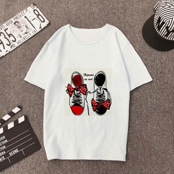 fashion shoes print short sleeve women t shirt clothing summer harajuku white 0 neck
fashion shoes print short sleeve women t shirt clothing summer harajuku white 0 neck