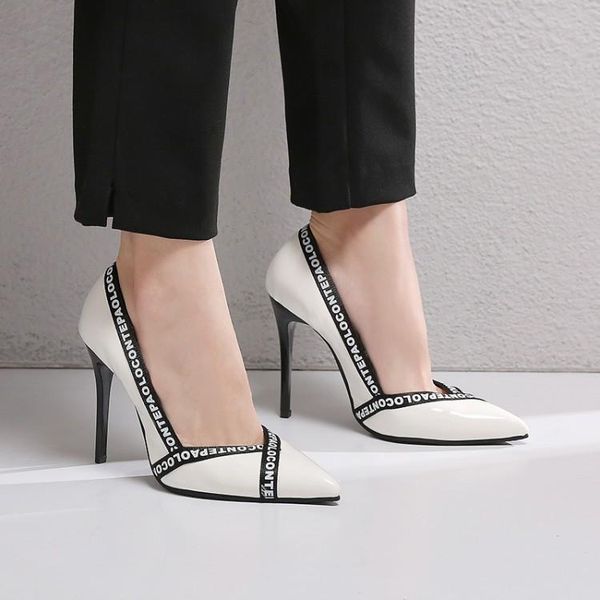 dress shoes pxelena stiletto high heels women shallow pumps patent leather pointed toe letter print office ladies party, Black
dress shoes pxelena stiletto high heels women shallow pumps patent leather pointed toe letter print office ladies party, Black