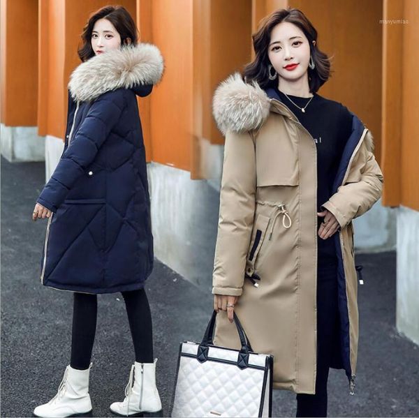 women's down & parkas both two sides can be wore 2021 women winter jacket arrival with fur hooded long coat cotton padded warm parka wo, Black
women's down & parkas both two sides can be wore 2021 women winter jacket arrival with fur hooded long coat cotton padded warm parka wo, Black