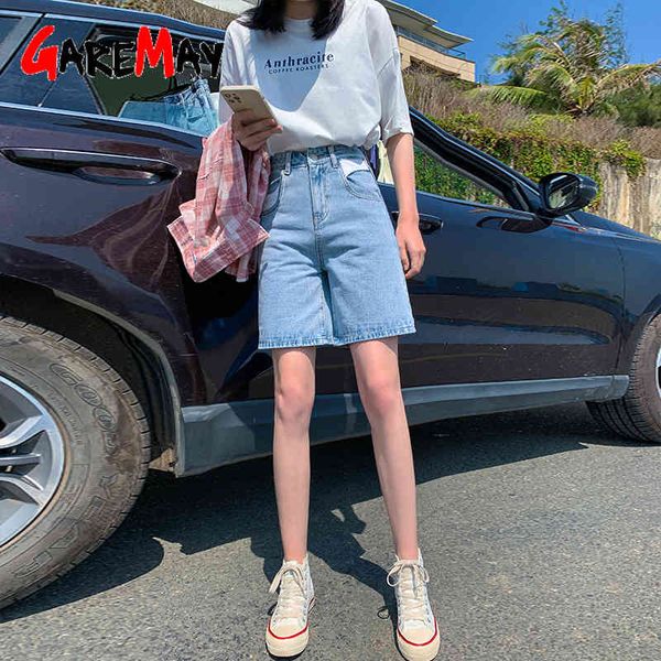 blue denim shorts for women high waisted mom korean style black long knee-length female summer 210428, White;black
blue denim shorts for women high waisted mom korean style black long knee-length female summer 210428, White;black