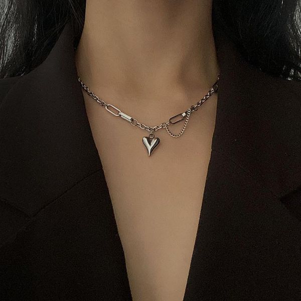 pendant necklaces allme korea asymmetric hollow linked chains for women silver color copper love heart choker necklace gifts
pendant necklaces allme korea asymmetric hollow linked chains for women silver color copper love heart choker necklace gifts
