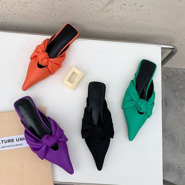 women slippers fashion bow-knot pointed toe female mules shoes flat heel slip on ladies slides zapatos de mujer, Black
women slippers fashion bow-knot pointed toe female mules shoes flat heel slip on ladies slides zapatos de mujer, Black