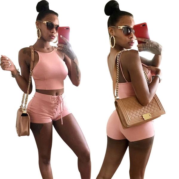 women tracksuit summer knitted halter strap lace up set female clothes for party bandage ladies camis crop and shorts 210517, White
women tracksuit summer knitted halter strap lace up set female clothes for party bandage ladies camis crop and shorts 210517, White