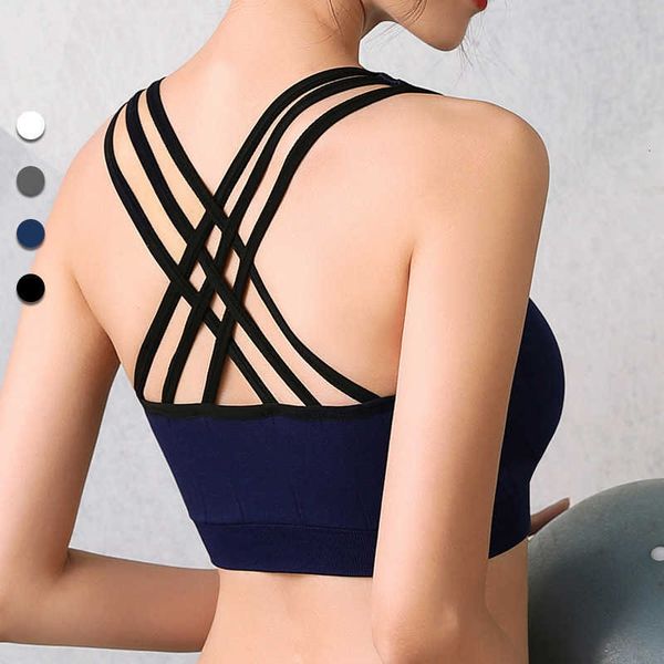 tracksuits underwear women's no steel ring cross sling back high intensity sports running shockproof bra, Gray
tracksuits underwear women's no steel ring cross sling back high intensity sports running shockproof bra, Gray