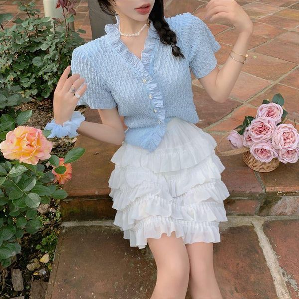 skirts coigarsam solid women skirt elastic waist wave cut hollow out blouse blue black white 8161
skirts coigarsam solid women skirt elastic waist wave cut hollow out blouse blue black white 8161