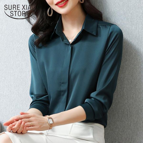 women's blouses & shirts spring silk shirt casual blouse full sleeve turn-down collar satin loose women sihrts office lady plus size so, White
women's blouses & shirts spring silk shirt casual blouse full sleeve turn-down collar satin loose women sihrts office lady plus size so, White