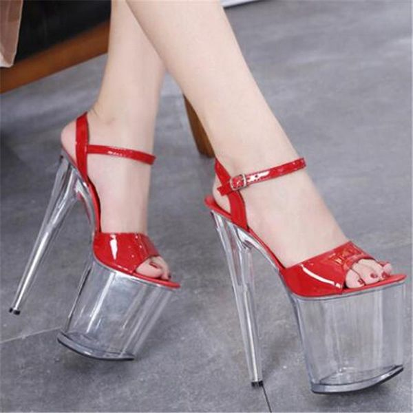 steel tube dancing sandals women quality ultra-high heel 20cm transparent crystal lady shoes model catwalk plus size 34-44, Black
steel tube dancing sandals women quality ultra-high heel 20cm transparent crystal lady shoes model catwalk plus size 34-44, Black