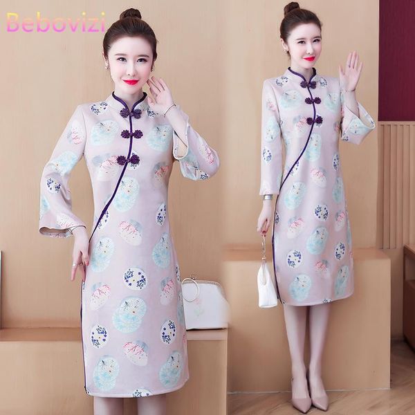 winter suede plus size -4xl modern fashion party cheongsam dress for women long sleeve qipao traditional chinese clothes ethnic clothing, Red
winter suede plus size -4xl modern fashion party cheongsam dress for women long sleeve qipao traditional chinese clothes ethnic clothing, Red